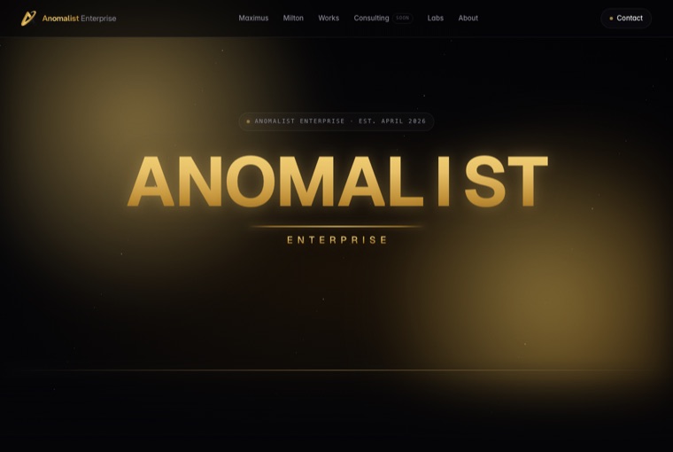 Anomalist Enterprise site preview